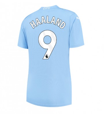 Manchester City Erling Haaland #9 Hemmatröja Kvinnor 2023-24 Kortärmad